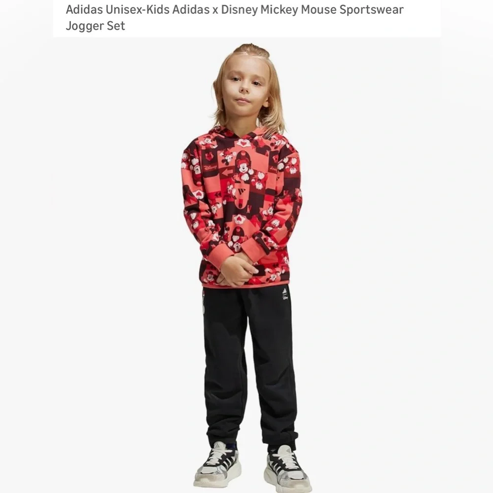 🐣Adidas unisex adidas+Disney Mickey Mouse sportswear jogger set size S /140/9-10